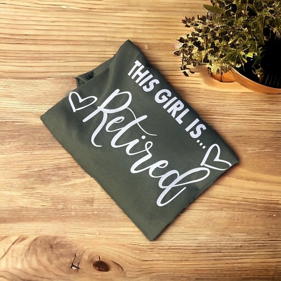 This Girl is Retired - Brand new, never worn -Bella canvas Shirt - Picture 2 of 3